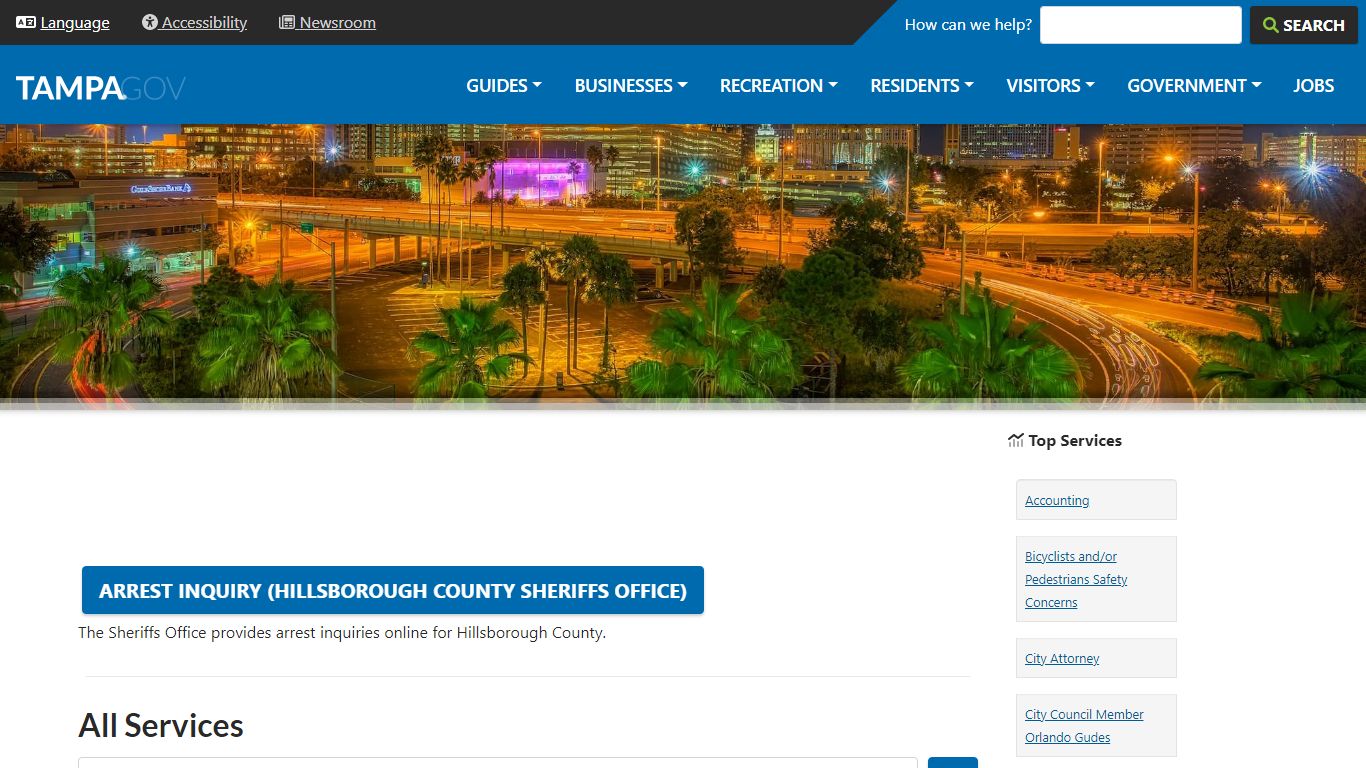 Arrest Inquiry (Hillsborough County Sheriffs Office)